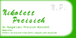 nikolett preisich business card
